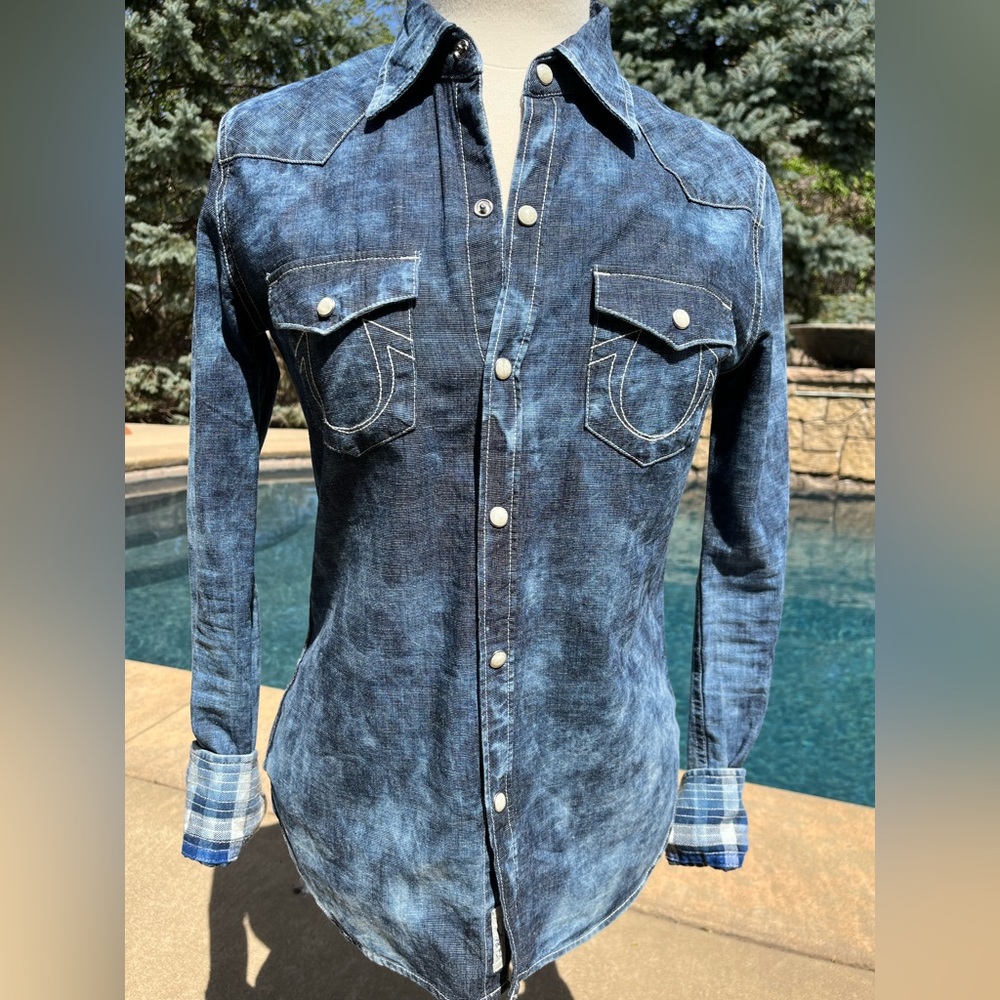 True Religion Lightweight Denim Button Down